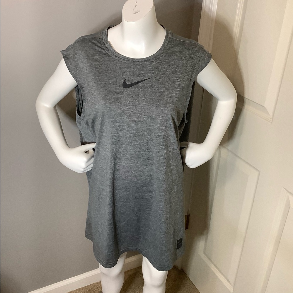 Nike Pro Dri-FIT Tank Top Men’s Large Gray Sleeveless Training Shirt Athletic
